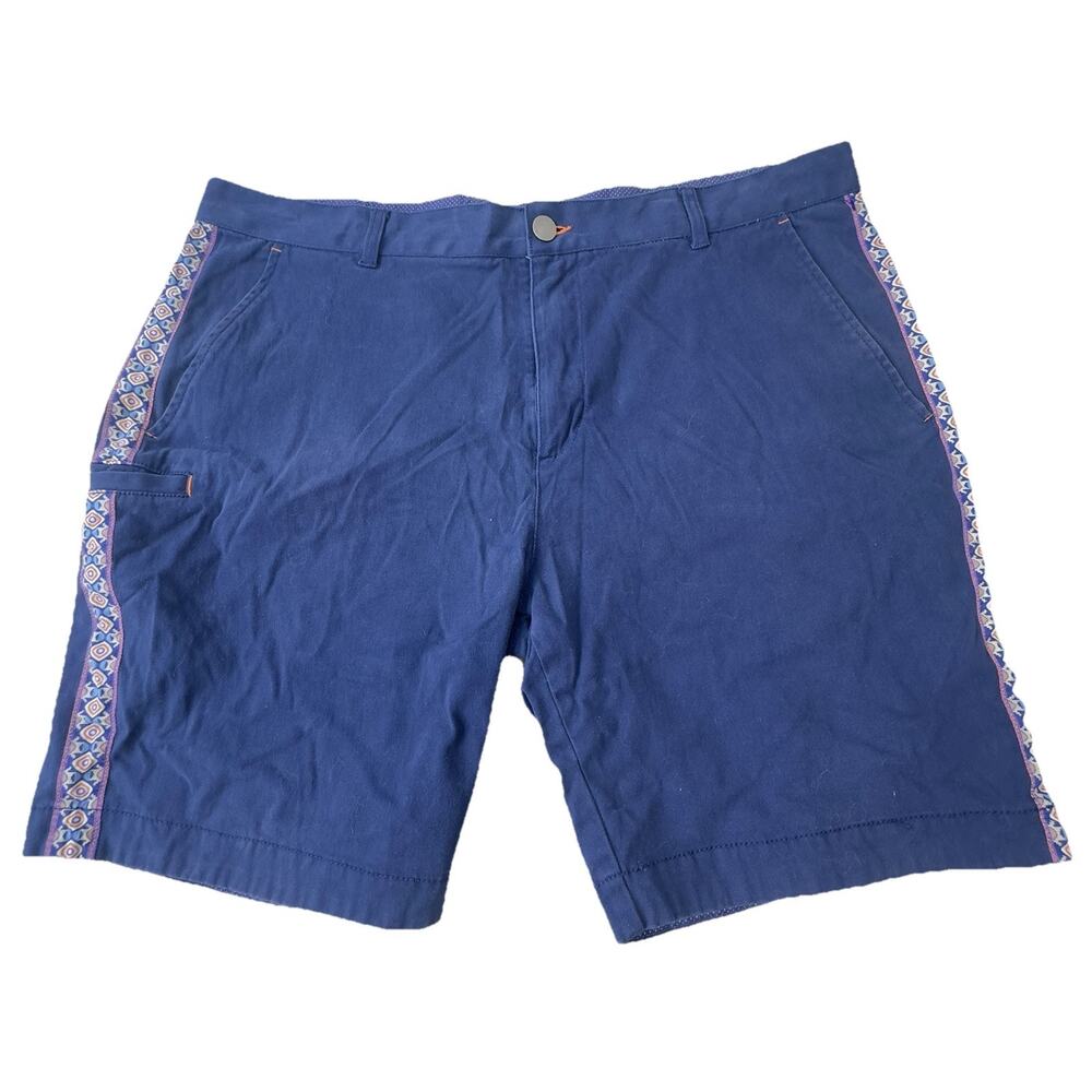 Tallia Sport Mens Blue Activewear Chino Shorts 38 Golf tennis clubhouse preppy